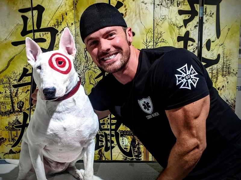 Set Medic with Target Dog on Commercial